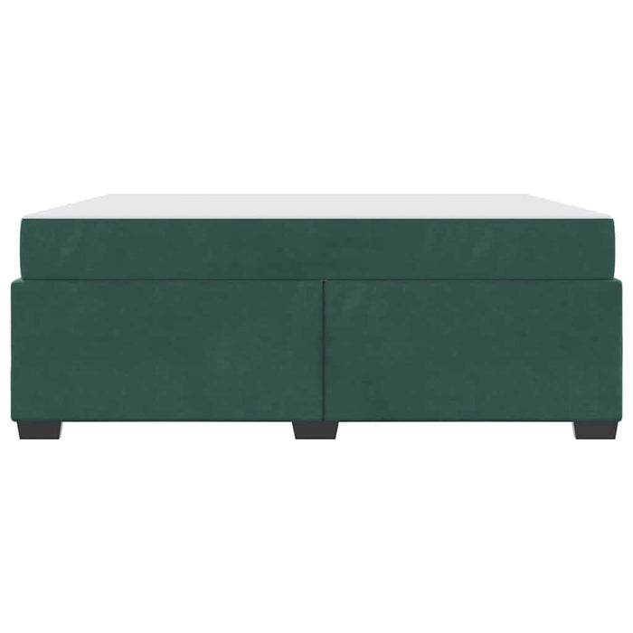 vidaXL Struttura letto con materasso Verde scuro 180 x 200 cm Velluto