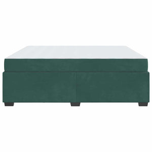 vidaXL Struttura letto con materasso Verde scuro 180 x 200 cm Velluto