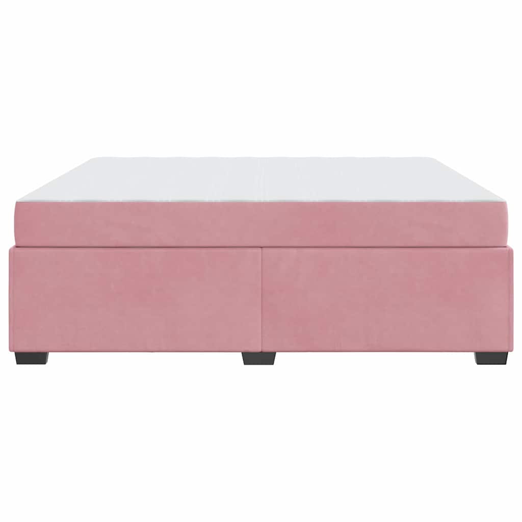 vidaXL Struttura del letto con materasso Rosa 180 x 200 cm Velluto