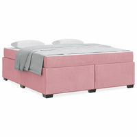 vidaXL Struttura del letto con materasso Rosa 180 x 200 cm Velluto