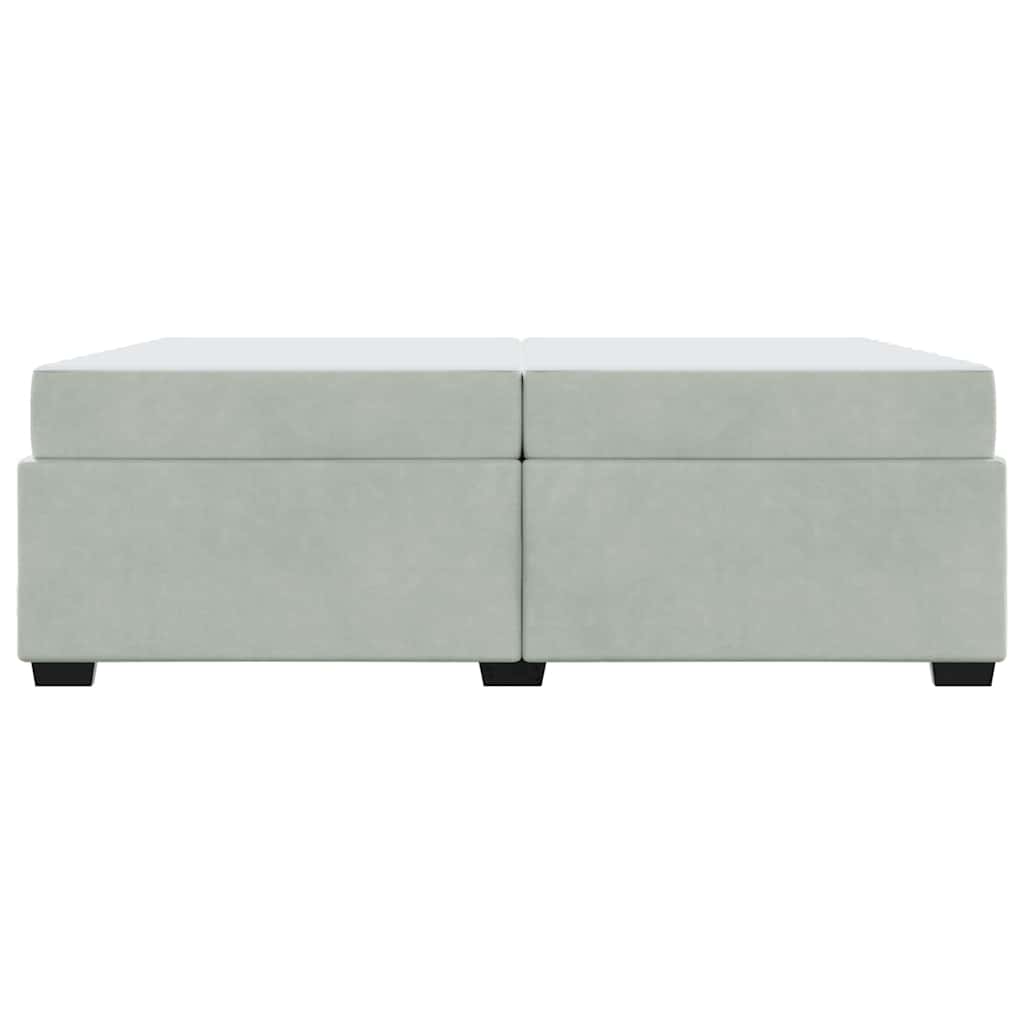 vidaXL Struttura del letto Grigio chiaro 200 x 200 cm Velluto