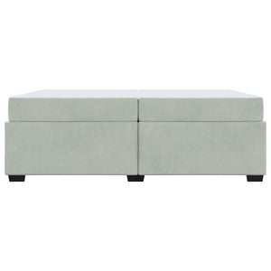 vidaXL Struttura del letto Grigio chiaro 200 x 200 cm Velluto