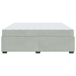 vidaXL Struttura del letto Grigio chiaro 200 x 200 cm Velluto