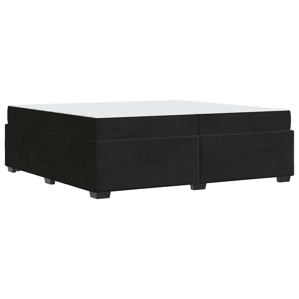 vidaXL Struttura del letto con materasso Nero 200 x 200 cm Velluto