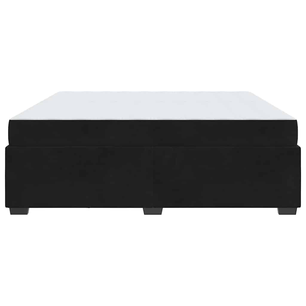 vidaXL Struttura del letto con materasso Nero 200 x 200 cm Velluto