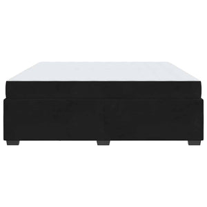 vidaXL Struttura del letto con materasso Nero 200 x 200 cm Velluto