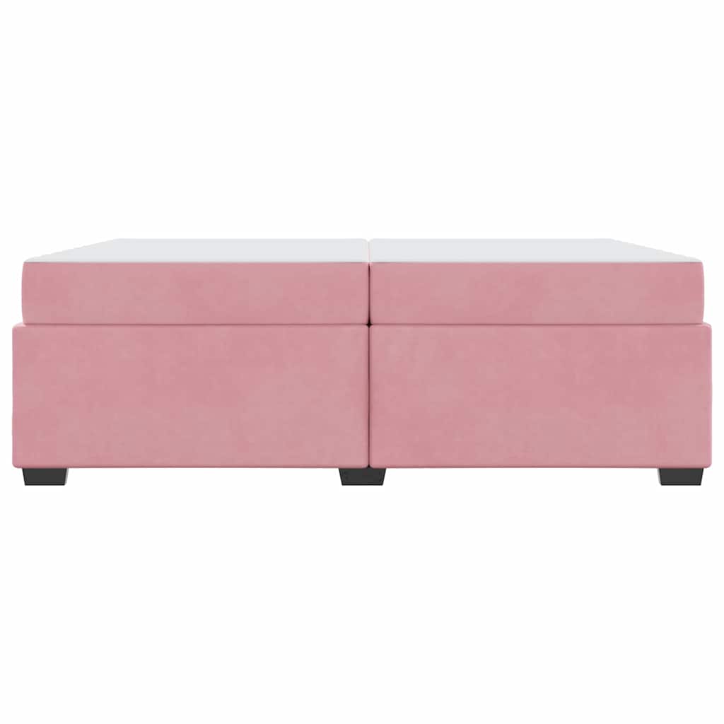 vidaXL Struttura del letto con materasso Rosa 200 x 200 cm Velluto