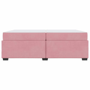 vidaXL Struttura del letto con materasso Rosa 200 x 200 cm Velluto