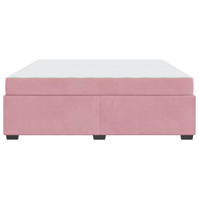 vidaXL Struttura del letto con materasso Rosa 200 x 200 cm Velluto