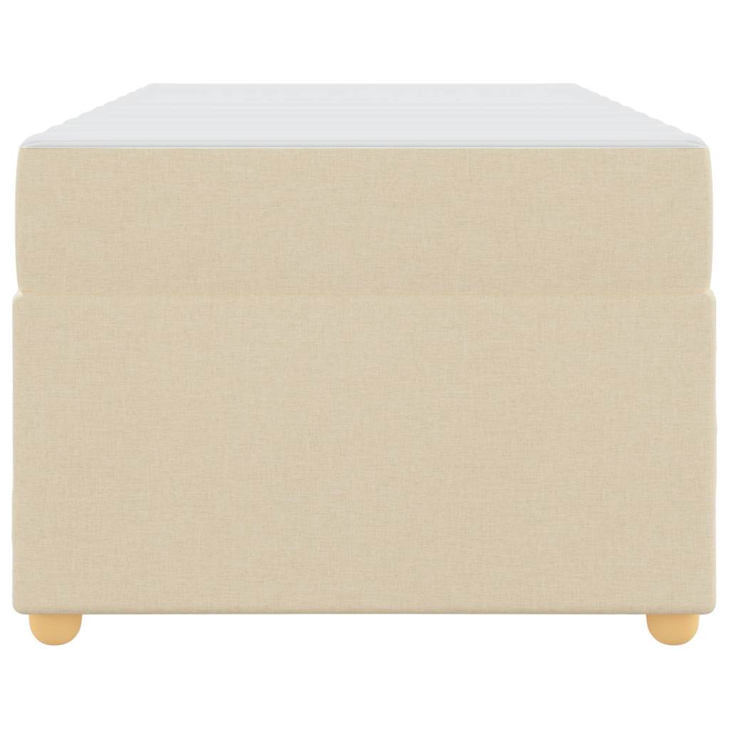 vidaXL Struttura del letto con materasso Crema 80 x 200 cm Tessuto