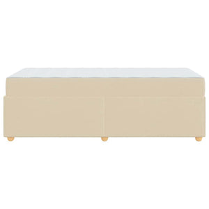 vidaXL Struttura del letto con materasso Crema 80 x 200 cm Tessuto