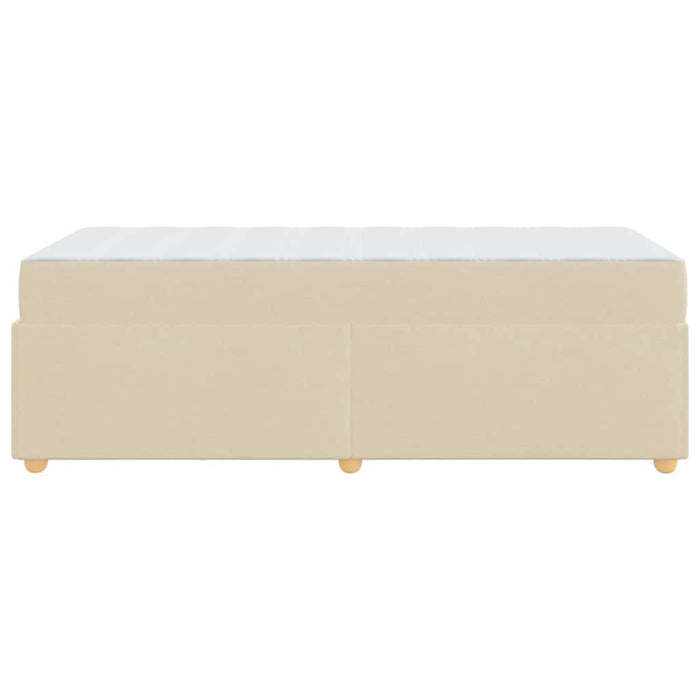 vidaXL Struttura del letto con materasso Crema 80 x 200 cm Tessuto