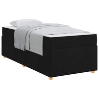 vidaXL Struttura del letto con materasso Nero 90 x 200 cm Tessuto