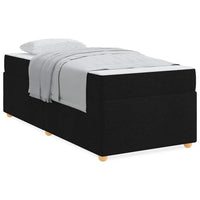 vidaXL Struttura del letto con materasso Nero 90 x 200 cm Tessuto