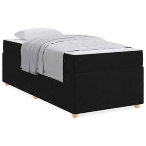 vidaXL Struttura del letto con materasso Nero 90 x 200 cm Tessuto