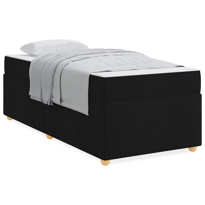 vidaXL Struttura del letto con materasso Nero 90 x 200 cm Tessuto