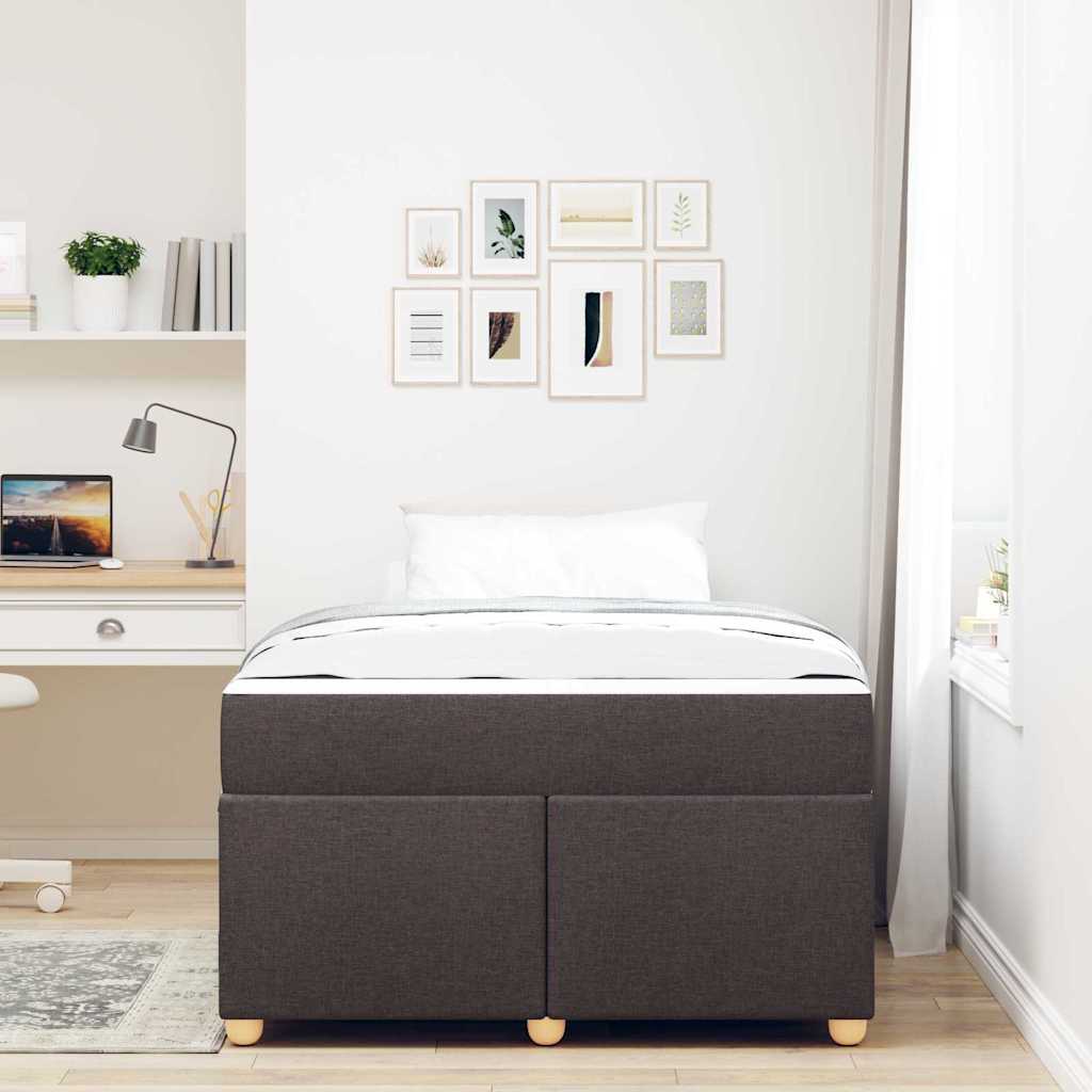 vidaXL Struttura del letto Marrone scuro 120 x 190 cm Tessuto