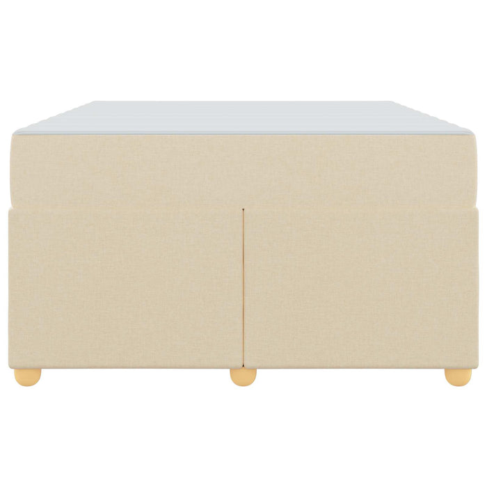 Struttura del letto con materasso Crema 120 x 190 cm Tessuto 3399347