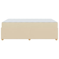 vidaXL Struttura del letto con materasso Crema 120 x 190 cm Tessuto