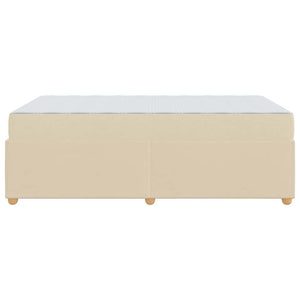 vidaXL Struttura del letto con materasso Crema 120 x 190 cm Tessuto