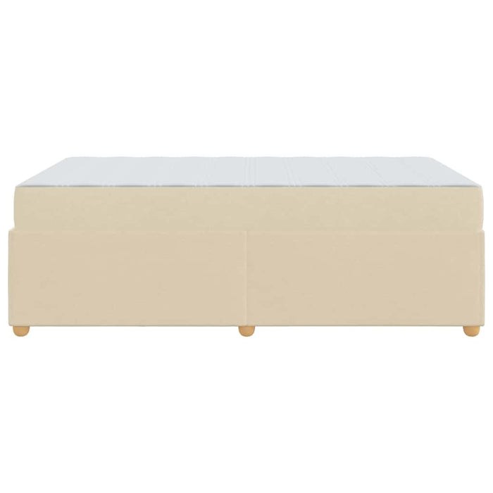 vidaXL Struttura del letto con materasso Crema 120 x 190 cm Tessuto