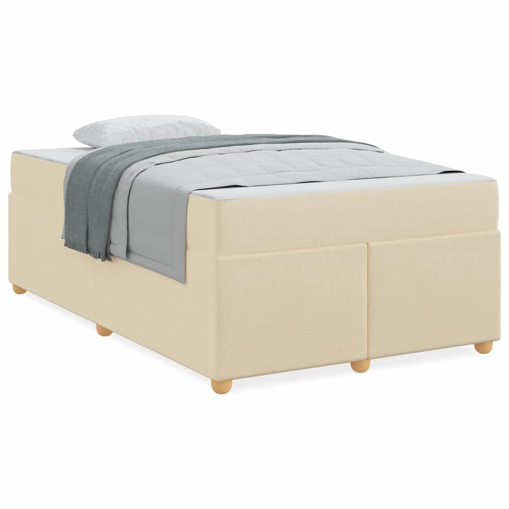 vidaXL Struttura del letto con materasso Crema 120 x 190 cm Tessuto