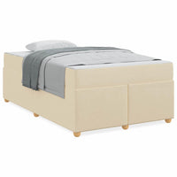 vidaXL Struttura del letto con materasso Crema 120 x 190 cm Tessuto
