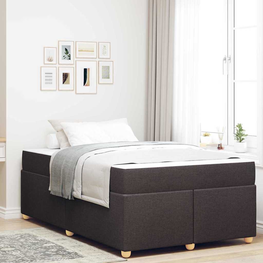 vidaXL Struttura del letto Marrone scuro 120 x 200 cm Tessuto