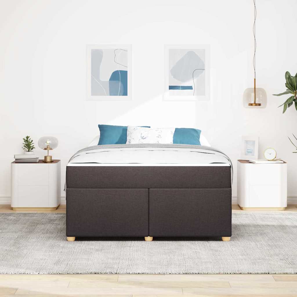 vidaXL Struttura del letto Marrone scuro 140 x 200 cm Tessuto