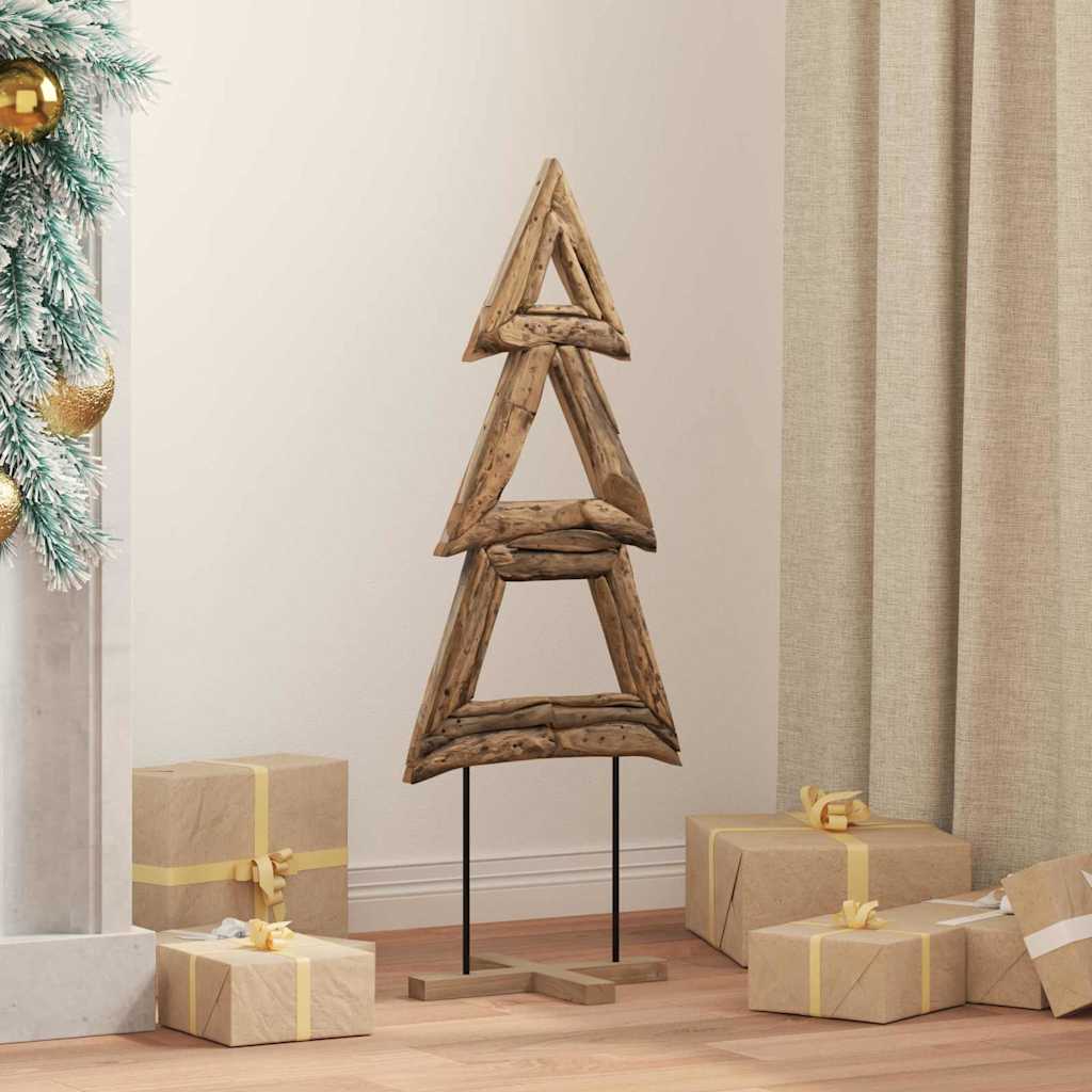Albero di Natale Marrone 90 cm Legno massello di teak 42017926