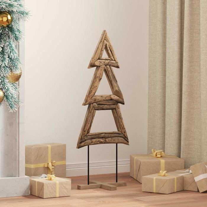 Albero di Natale Marrone 90 cm Legno massello di teak 42017926