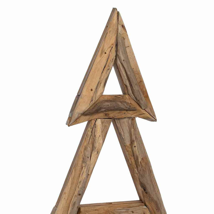 Albero di Natale-Albero Natalizio-Decorazioni natalizie Marrone 150 cm Legno massello di teak 435821