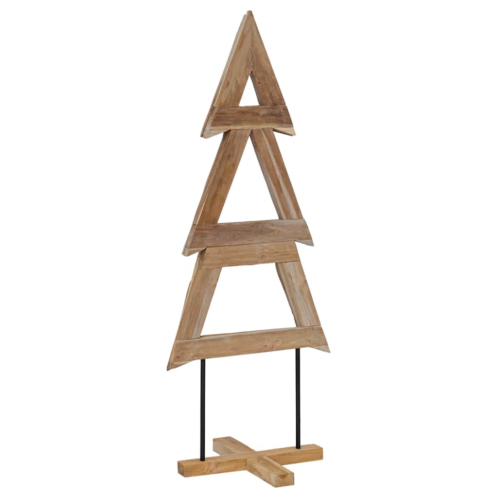 Albero di Natale-Albero Natalizio-Decorazioni natalizie Marrone 150 cm Legno massello di teak 435821