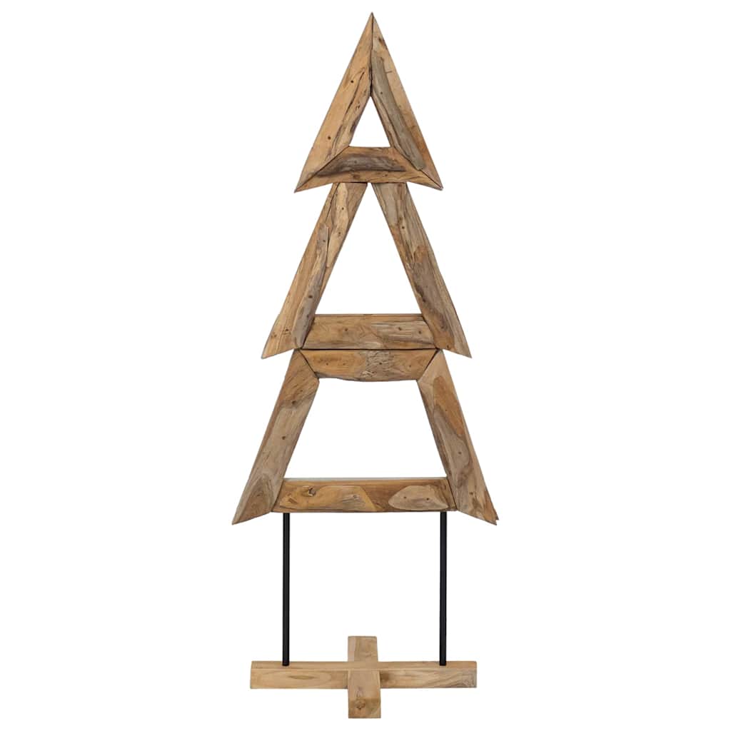 Albero di Natale-Albero Natalizio-Decorazioni natalizie Marrone 150 cm Legno massello di teak 435821
