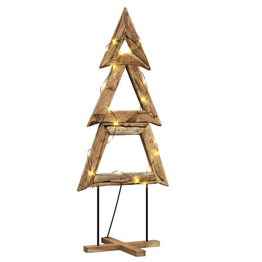 Albero di Natale-Albero Natalizio-Decorazioni natalizie Marrone 180 cm Legno massello di teak 365681