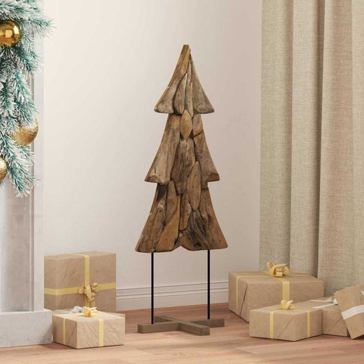 Albero di Natale Marrone 90 cm Legno massello di teak 42017930