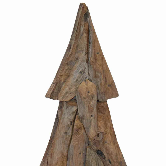 Albero di Natale Marrone 120 cm Legno massello di teak 42017931