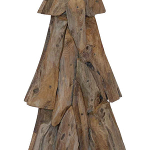 Albero di Natale Marrone 120 cm Legno massello di teak 42017931