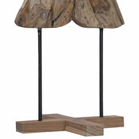 Albero di Natale Marrone 120 cm Legno massello di teak 42017931