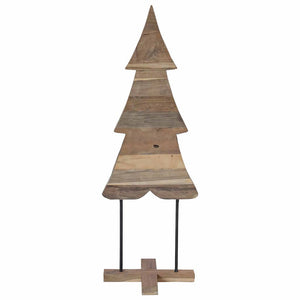 Albero di Natale Marrone 120 cm Legno massello di teak 42017931