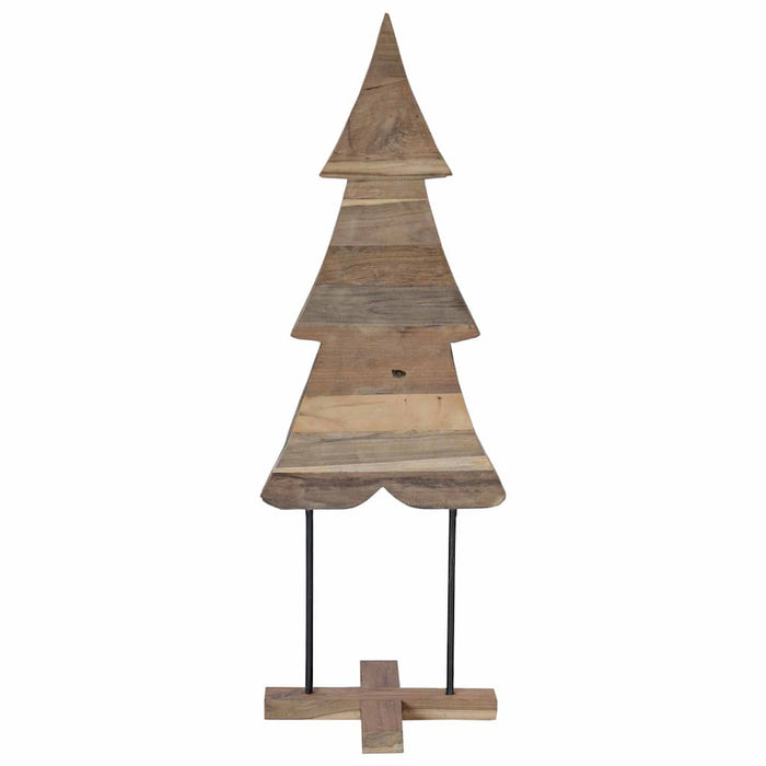 Albero di Natale Marrone 120 cm Legno massello di teak 42017931