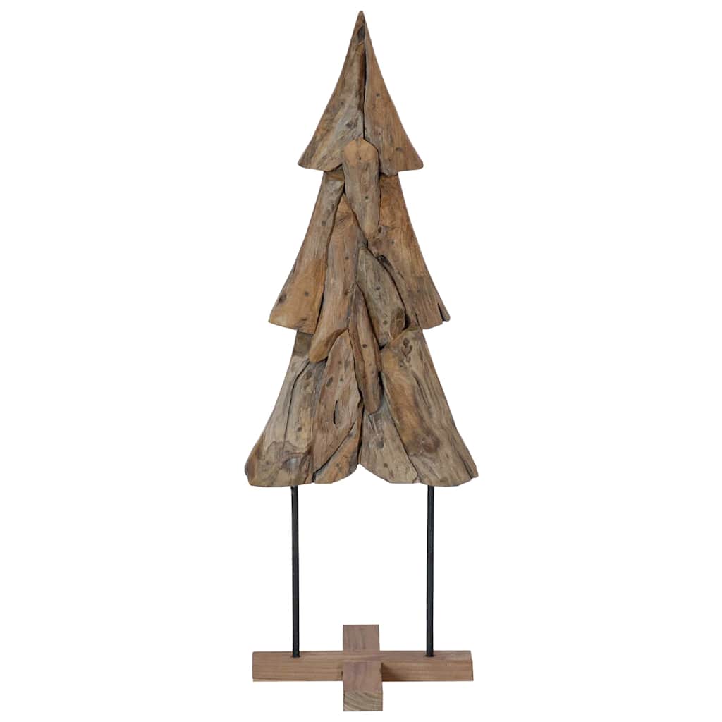 Albero di Natale Marrone 120 cm Legno massello di teak 42017931
