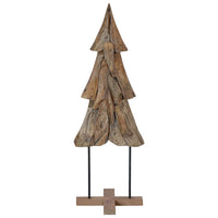 Albero di Natale Marrone 120 cm Legno massello di teak 42017931