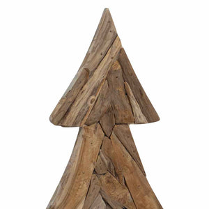 Albero di Natale-Albero Natalizio-Decorazioni natalizie Marrone 150 cm Legno massello di teak 615828