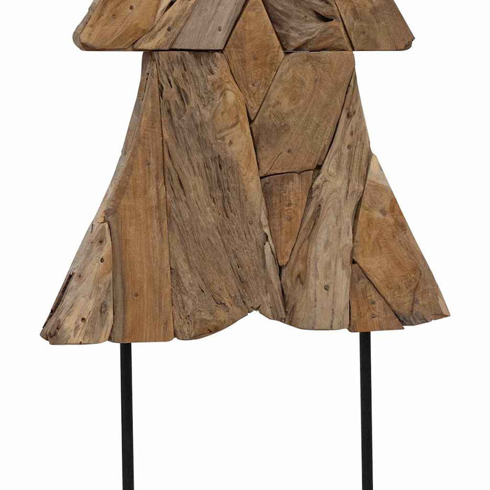 Albero di Natale-Albero Natalizio-Decorazioni natalizie Marrone 150 cm Legno massello di teak 615828