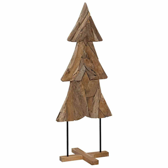 Albero di Natale-Albero Natalizio-Decorazioni natalizie Marrone 150 cm Legno massello di teak 615828