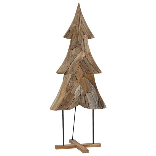 Albero di Natale-Albero Natalizio-Decorazioni natalizie Marrone 180 cm Legno massello di teak 271487