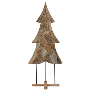 Albero di Natale Marrone 180 cm Legno massello di teak 42017933