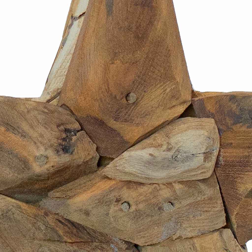 Stella di Natale Marrone 30 x 5 x 45 cm Legno di teak solido 42017934
