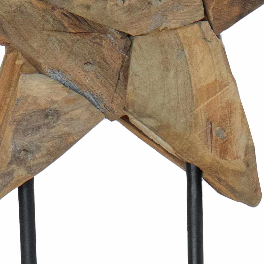Stella di Natale Marrone 30 x 5 x 45 cm Legno di teak solido 42017934